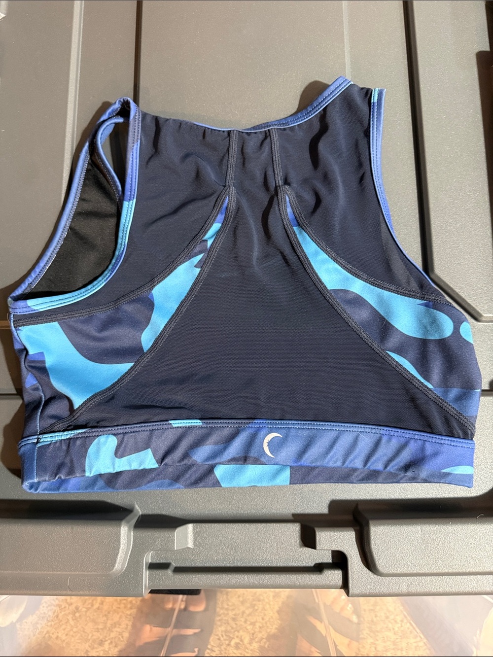 Zyia sports bra Women's Navy & Light Blue Camo Racerback